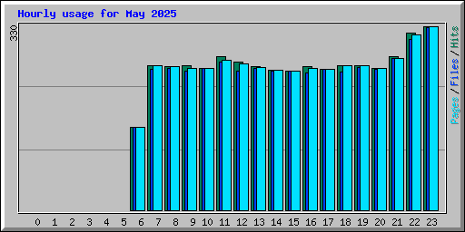 Hourly usage for May 2025