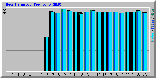 Hourly usage for June 2025