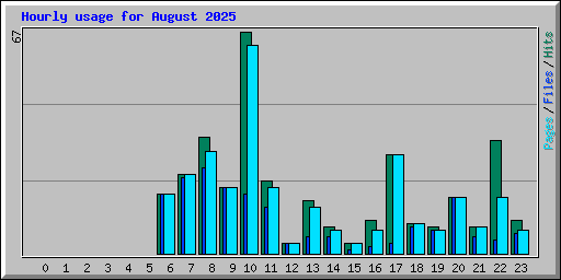 Hourly usage for August 2025