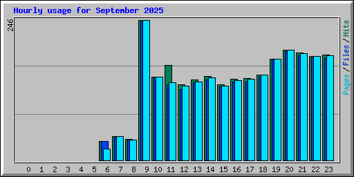 Hourly usage for September 2025