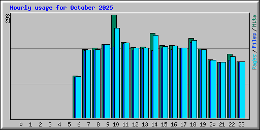 Hourly usage for October 2025