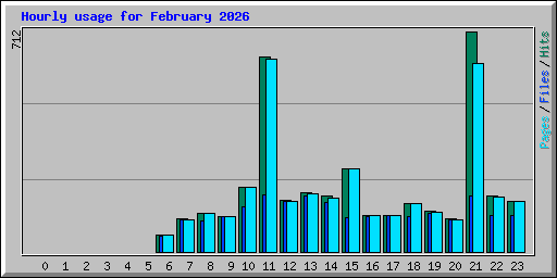 Hourly usage for February 2026